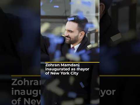 Zohran Mamdani inaugurated as mayor of New York City | AJ #shorts