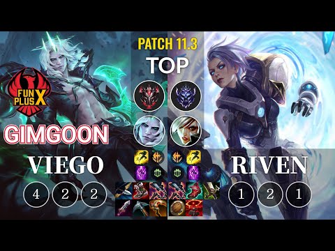 FPX GimGoon Viego vs Riven Top - KR Patch 11.3