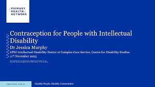 Vertical Integration: Contraception for People with Intellectual Disability with Dr Jessica Murphy