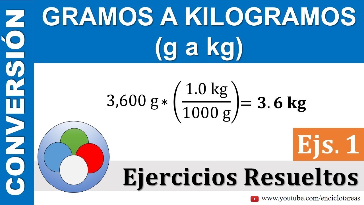 Gramos a Kilogramos (g a kg) - PARTE 1