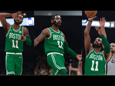 NBA 2K18 Masked Kyrie Irving SICK! & Al Horford Highlights vs Spurs 2017.12.08