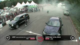Jeep Grand Cherokee SRT-8 Supercharged vs BMW X6M Stage 2