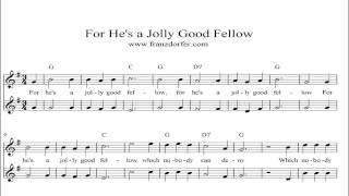 For he's a jolly good fellow