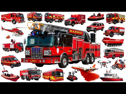 Fire Truck for Kids – Emergency Vehicles for Kids 🚒 | Fire Trucks, Helicopters & Boats