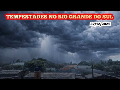 🔴SÁBADO COM MUITAS TEMPESTADES NO RIO GRANDE DO SUL 