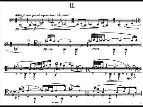 Zoltán Kodály - Sonata for Solo 'Cello, Op.8 (1915) [Score-Video]