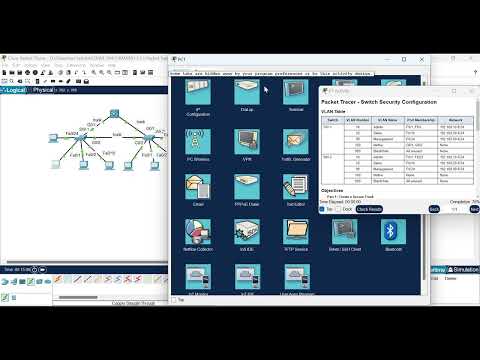 SRWE 11.6.1 Packet Tracer - Switch Sècurity Configuration