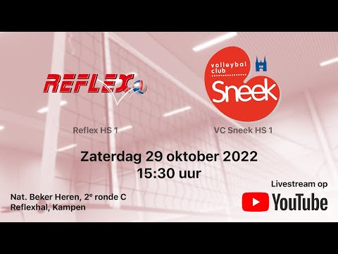 Reflex HS 1 vs. VC Sneek HS 1, Volleybal Nationale Beker Heren, 2e ronde C