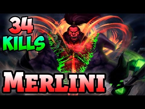 Merlini - Win easily play aggressively! Axe 34 Kills - Patch 7.01 - Dota 2