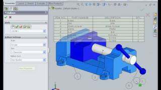 solidworks 2009 bill of materials Drawing Assembly