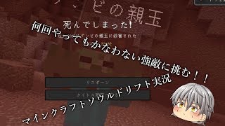マインクラフト配布ワールドソウルドリフト実況＃７　またまたあのボス　今回も戦いを挑む！！　しかし結果は？！