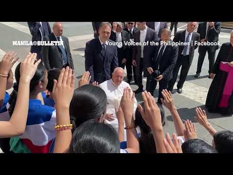 Young Voices of the Philippines serenades Pope Francis
