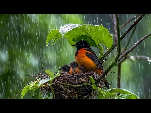 🎹 Relax with Piano, Bird Singing & Rain Sounds - Ideal for Restful Sleep & Mindfulness 🌿🕊️🌼