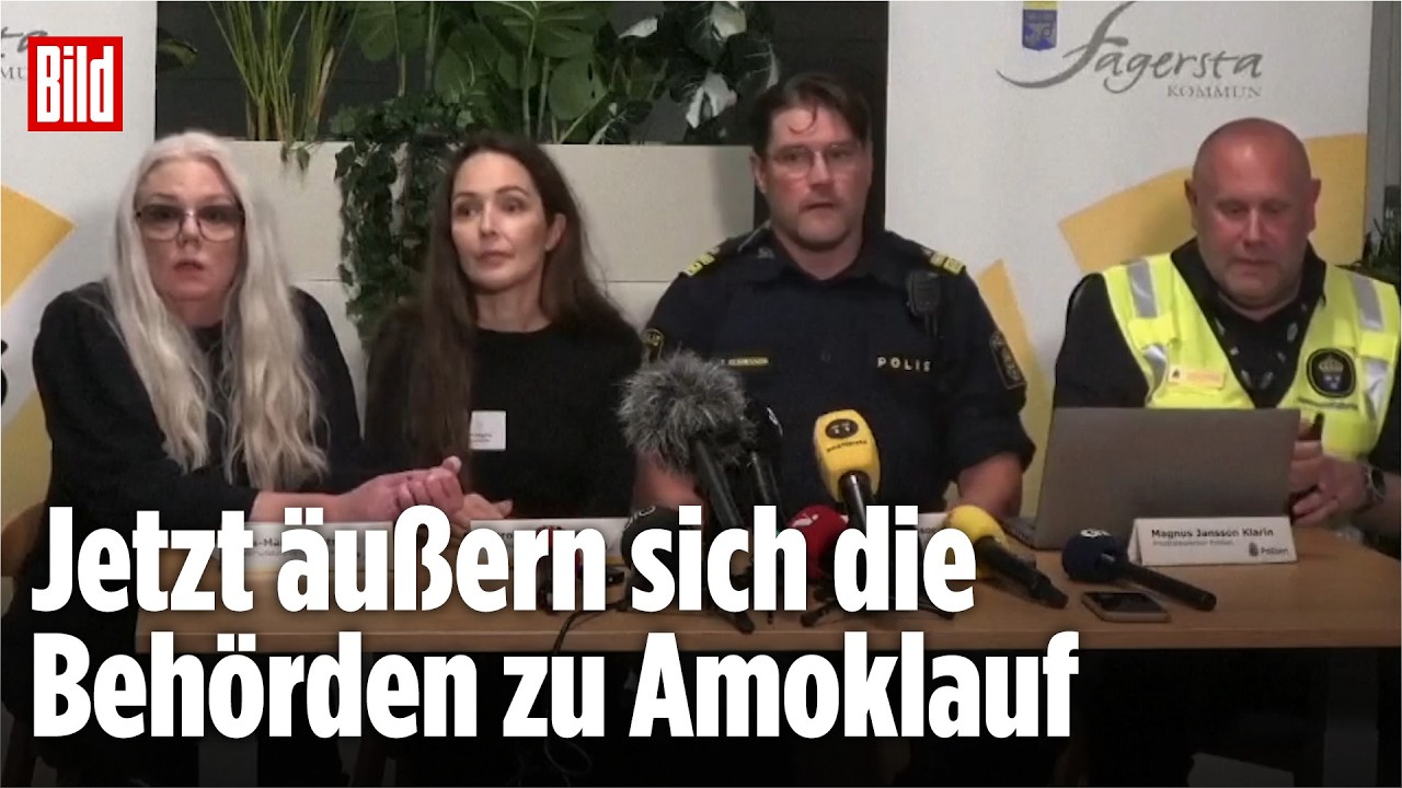 Amoklauf an Schule in Schweden: Die Pressekonferenz der Behörden