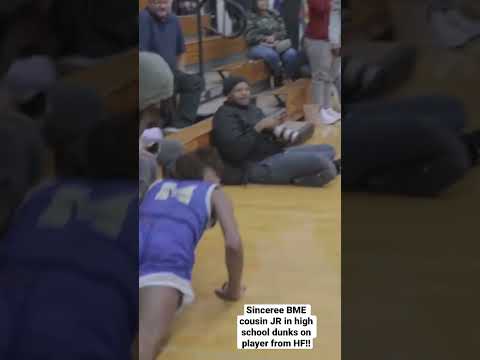 SINCEREE BME COUSIN @ BLOOM HIGH SCHOOL #dunks ON HF PLAYER FOR #gamewinner 😂😂 #ballislife #viral