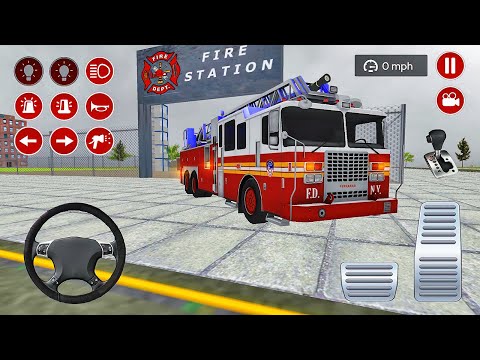 Real Fire Truck Driving Simulator - Fire Fighting #5 - Android Gameplay