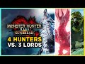 Monster Hunter Rise Sunbreak | 4 Hunters Vs. The Three Lords