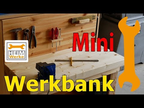 Schöne Mini Werkbank für Kinder einfach selber bauen.