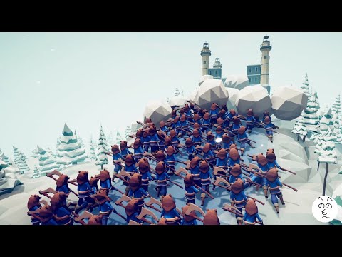 Christmas SNOWBALL Rollers vs 300 Vikings TABS Mod Map Creator Totally Accurate Battle Simulator