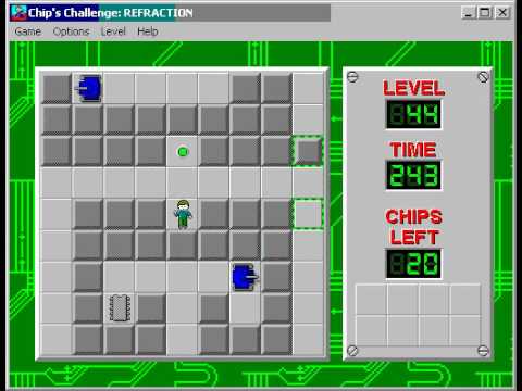 Chip's Challenge 1 Level 44 (Refraction) - 146 seconds