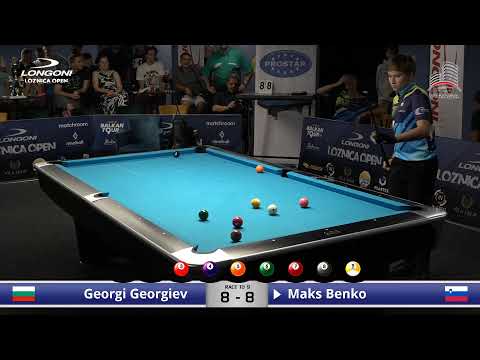 Georgi Georgiev vs Maks Benko - Quarter Final - Longoni Loznica Open 9ball @Milan9ball