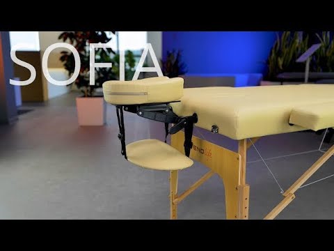Двусегментна сгъваема масажна кушетка София - XXL video