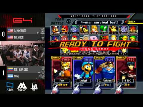 Genesis 4 SSBM - DJ Nintendo & The Moon Vs. Blea Gelo & None - Smash Melee Doubles