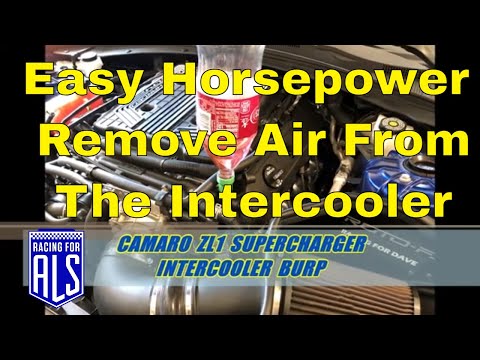 Camaro ZL1 Supercharger Intercooler Air Removal System Burp Dr. Pepper Method