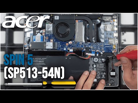 Acer Spin 5 (SP513-54N) von Innen - RAM, SSD, Akku, Lüfter wechseln