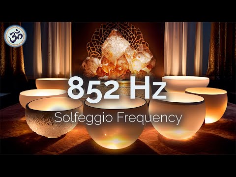 852 Hz Crystal Singing Bowls, Open Your Third Eye, Love Frequency, Unconditional Love, Healing Music