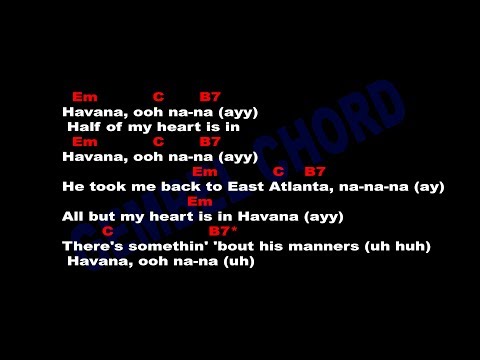 Camila Cabello - Havana ft. Young Thug - Guitar Chords & Lyrics