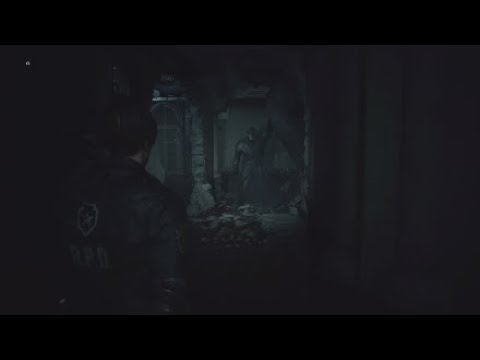 Resident Evil 2 MR X.  first encounter