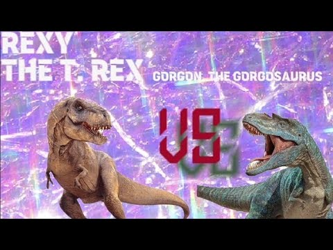 Rexy the t. rex vs Gorgon the gorgosaurus