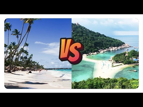 Dominican Republic vs. Thailand | Best Beaches and Islands | Side-by-Side Comparison  4K,HDR,60