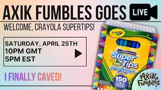 LIVESTREAM - welcoming Crayola Supertips to my my stash - lets try them out!