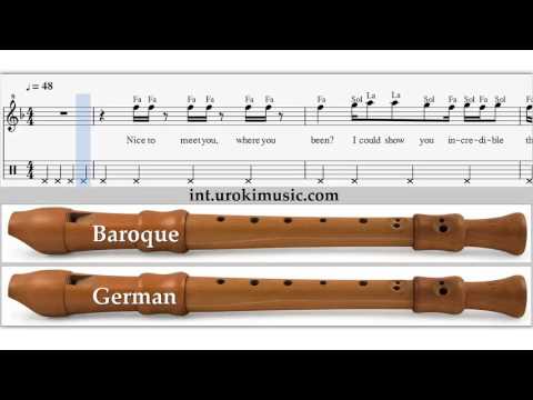 Cours de Flute à bec Taylor Swift - Blank Space Comment Jouer de la Flute Partition Leçon Tablature