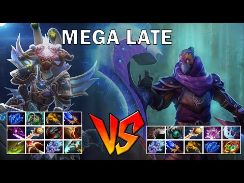Mega Late Game Medusa Full items vs Anti Mage Full items - Godadico Dota