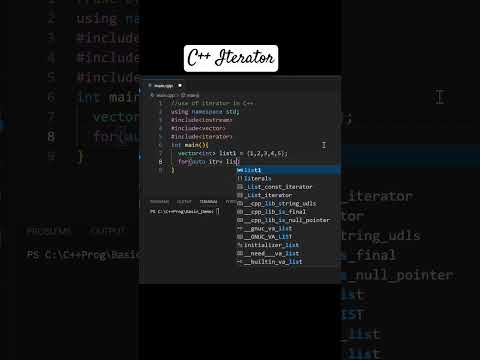 C++ iterators #cplus