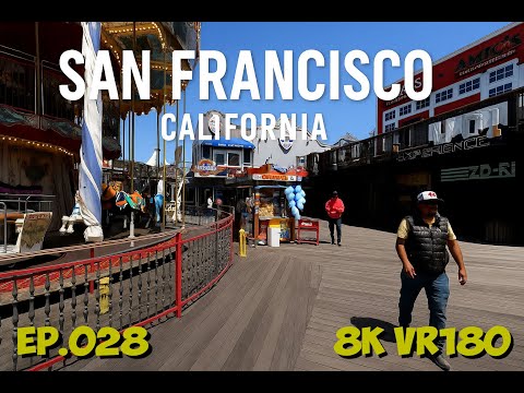 Ep028 San Francisco California - Walking The Full Length Of Pier 39 8K VR180 3D Travel