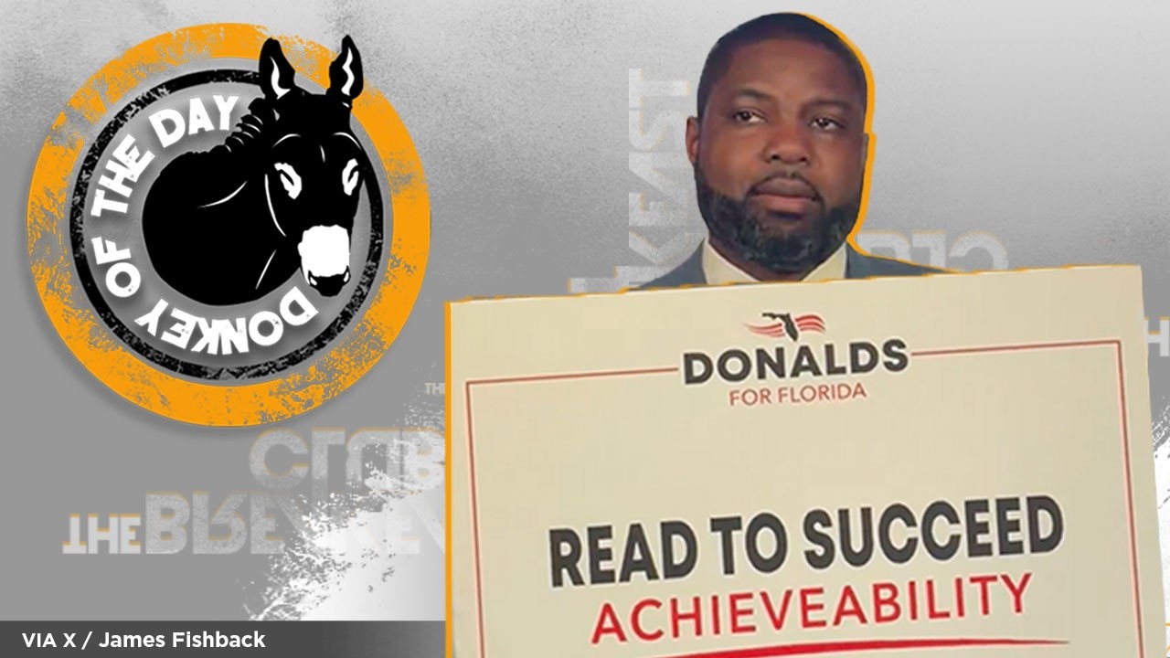 Florida Gov. Candidate, Byron Donalds, Literacy Event Sign Misspells ‘Achievability’