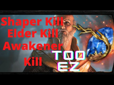 3.12 Arc Archmage Hierophant Elder, Shaper, and Awakener Kill! Super Easy Kills No Mechanics Needed!