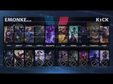 SEGUNDA DIVISIÓN LOL LVP - Jornada 4 - eMonkeyz vs K1CK -  Mapa 1
