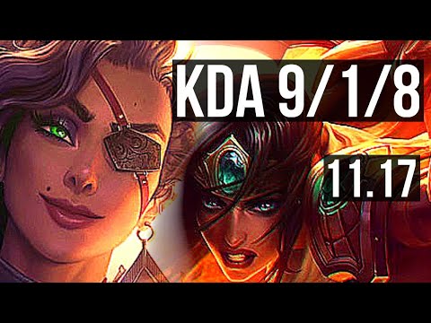 SAMIRA & Blitzcrank vs SIVIR & Alistar (ADC) | 9/1/8, Quadra, Legendary | KR Diamond | v11.17
