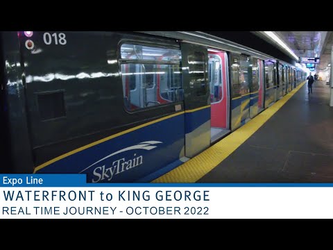 🚇 TransLink SkyTrain - Real Time Journey - Expo Line - Waterfront to King George