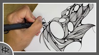 Doodle Art Ink Drawing - zentangle inspired 5