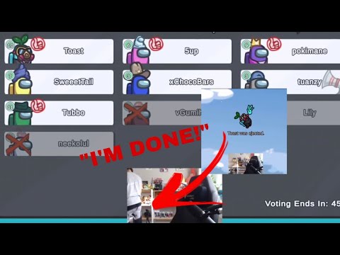 Pokimane made Toast Rage Quit Among Us