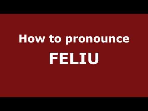 How to Pronounce FELIU in Spanish - PronounceNames.com