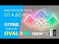 Люстра світлодіодна біла з пультом та додатком для телефону OVAL RGB 120W