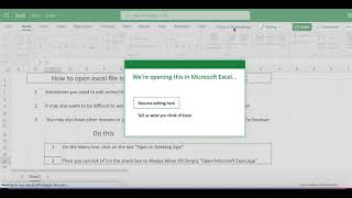 How to open excel file in the Desktop App on Mac or Windows PC