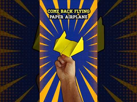 How to make a paper boomerang , easy origami paper airplane , how to make  come back a paper plane